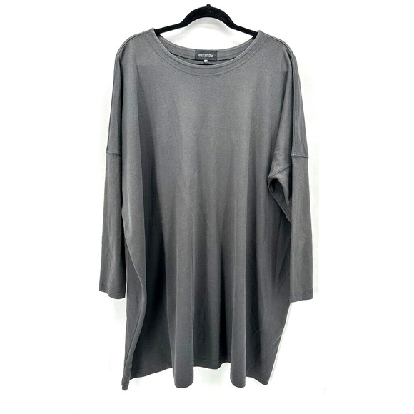 Eskandar Tunic Dress One Size Relaxed Lagenlook Boho Capsule Designer Minimalist - Picture 1 of 9